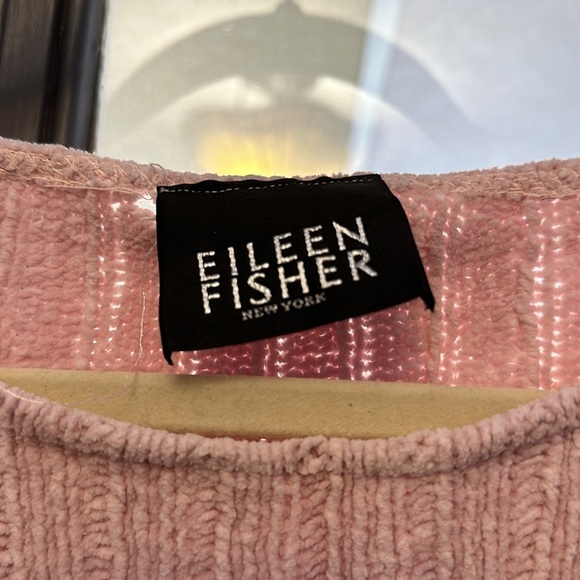 Eileen Fisher Pink Knit Ultra Soft Oversized Sweater size Large 100% cotton - Picture 2 of 6